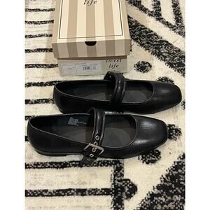 NIB Sweet Life Black Ballet Flats Shoes Size 9